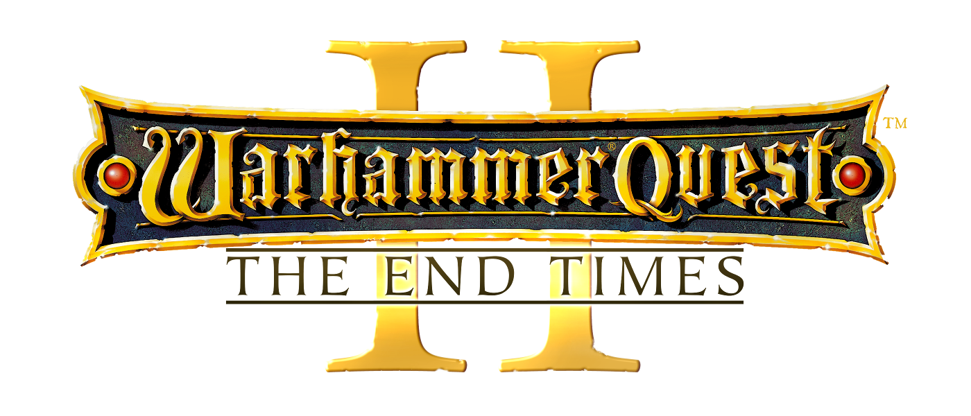 Warhammer quest 2 the end times. Warhammer Quest 2 герои. Games Workshop логотип. Warhammer end times лого.